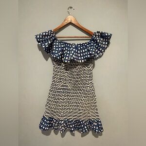 Corey Lynn Calter off-the shoulder dress